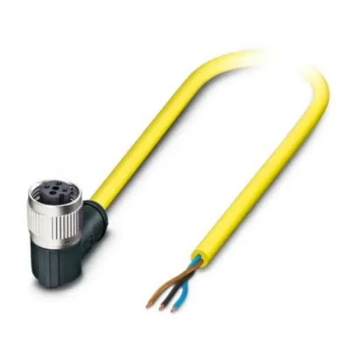 Phoenix Contact Unterminated to Right Angle Female 3 way M12 Actuator/Sensor Cable, 15m - 1425107 product image