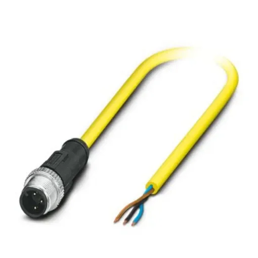 Phoenix Contact Straight Male 3 way M12 to Unterminated Actuator/Sensor Cable, 5m - 1424915 product image