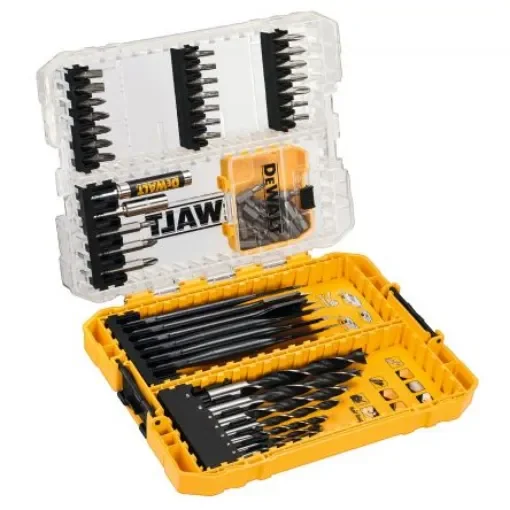 DeWALT 57-Piece Masonry Drill Bit Set for Masonry, 50mm Max, 3mm Min, HSS Bits - DT70758-QZ product image