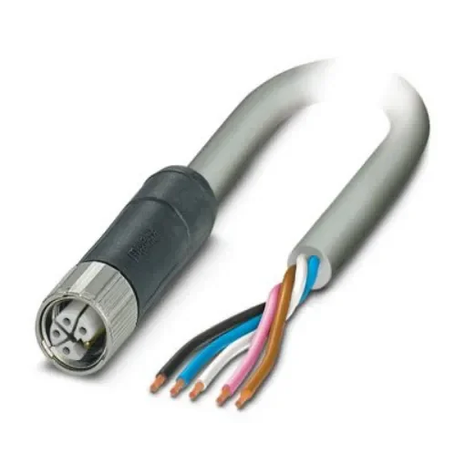 Phoenix Contact SAC, PVC, 3m 5 Core, Grey Polyvinyl Chloride PVC Power Cable +80°C - 1424618 product image