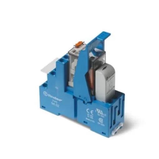 Finder 58 Series Interface Relay, DIN Rail Mount, 24V Coil, DPDT, 2-Pole, 10A Load - 58.32.9.024.0050SMA product image