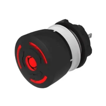 EAO 84-6331 Series Maintained Illuminated Emergency Stop Push Button, Panel Mount, 22.3mm Cutout, 1 NC / 1 NO, IP65, - 84-6331.2B20 product image