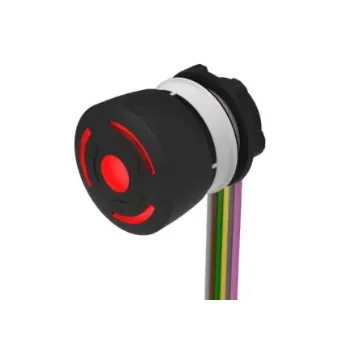 EAO 84-6331 Series Maintained Illuminated Emergency Stop Push Button, Panel Mount, 22.3mm Cutout, 1 NC / 1 NO, IP65, - 84-6331.2B40 product image