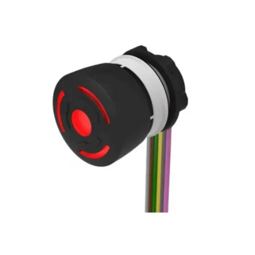 EAO 84-6331 Series Maintained Illuminated Emergency Stop Push Button, Panel Mount, 22.3mm Cutout, 1 NC / 1 NO, IP65, - 84-6331.2B40 product image