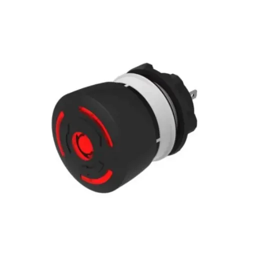 EAO 84-6341 Series Maintained Illuminated Emergency Stop Push Button, Panel Mount, 22.3mm Cutout, DPST, IP65, IP66, IP67 - 84-6341.2B20 product image