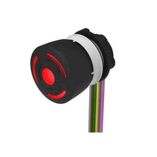 EAO 84-6341 Series Maintained Illuminated Emergency Stop Push Button, Panel Mount, 22.3mm Cutout, DPST, IP65, IP66, IP67 - 84-6341.2B40 product image