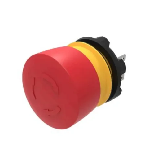 EAO 84-5520 Series Maintained Illuminated Emergency Stop Push Button, Panel Mount, 22.3mm Cutout, 1 NC, IP65, IP66, IP67 - 84-5520.0020 product image