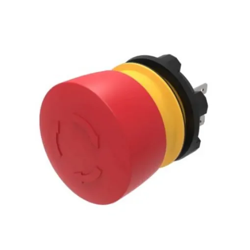 EAO 84-5530 Series Maintained Emergency Stop Push Button, Panel Mount, 22.3mm Cutout, 1 NC / 1 NO, IP65, IP66, IP67 - 84-5530.0020 product image