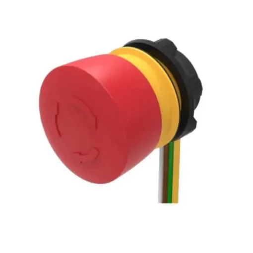 EAO 84-5530 Series Maintained Emergency Stop Push Button, Panel Mount, 22.3mm Cutout, 1 NC / 1 NO, IP65, IP66, IP67 - 84-5530.0040 product image