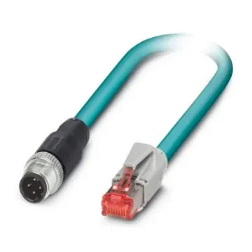 Phoenix ContactNBC-MS/10, 10m Cat5, Blue M12 to Male RJ45 Female, Shielded Shielded, Terminated Polyurethane Sheath - 1411560 product image