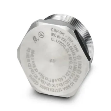 Phoenix Contact Stopping Plug, M63, 316 Stainless Steel, 63mm Diameter, Threaded - 1411116 product image