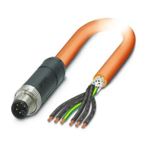 Phoenix Contact SAC, PVC, 3m 6 Core, Orange Polyvinyl Chloride PVC Power Cable +80°C - 1414956 product image