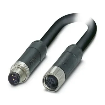Phoenix Contact 0-105/FSL, SAC-4P-M12MSL/3, Power, 3m 4 Core, Black/Grey Polyurethane PUR Power Cable +80°C - 1425044 product image
