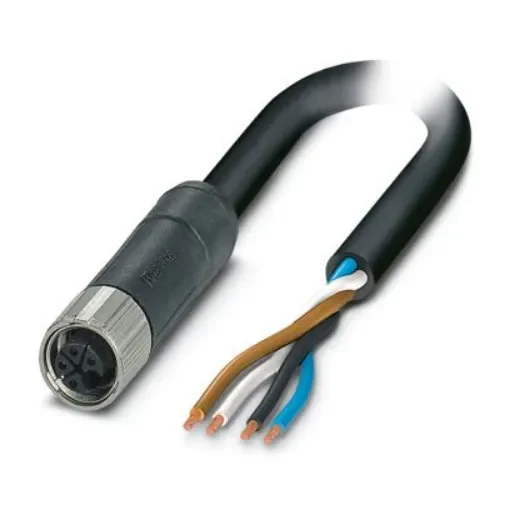 Phoenix Contact SAC, PVC, 5m 4 Core, Black/Grey Polyvinyl Chloride PVC Power Cable +80°C - 1425055 product image