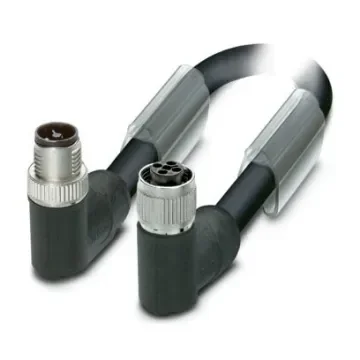 Phoenix Contact 0-PUR/M12FRT, SAC-4P-M12MRT/ 2, Power, 2m 4 Core, Black/Grey Polyurethane PUR Power Cable +80°C - 1415197 product image