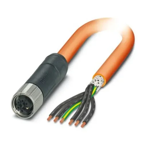 Phoenix Contact SAC, PVC, 5m 6 Core, Orange Polyvinyl Chloride PVC Power Cable +80°C - 1414923 product image