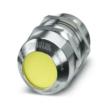 Phoenix Contact G-ESISEC Series Silver Nickel Plated Brass Cable Gland, M50 x 1.5 Thread, 21mm min., 35mm max., IP66, - 1415169 product image