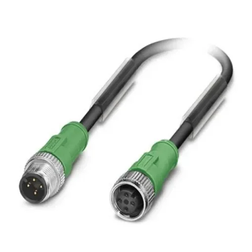 Phoenix Contact Straight Male 4 way M12 to Straight Female 4 way M12 Sensor Actuator Cable, 4m - 1504615 product image