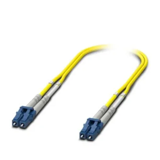 Phoenix Contact LC to LC Duplex Single Mode OS2 Fibre Optic Cable, 900µm, Yellow, 10m - 1146544 product image