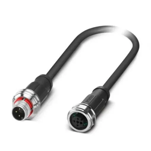 Phoenix Contact Straight Male 3 way M12 to Straight Female 3 way M12 Sensor Actuator Cable, 300mm - 1476834 product image