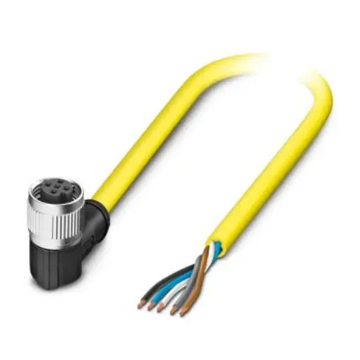 Phoenix Contact Unterminated to Right Angle Female 5 way M12 Actuator/Sensor Cable, 10m - 1424889 product image
