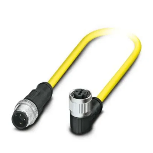 Phoenix Contact Straight Male 3 way M12 to Right Angle Female 3 way M12 Actuator/Sensor Cable, 3m - 1424968 product image