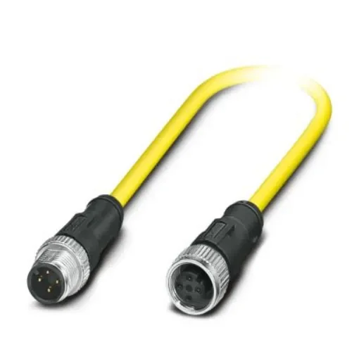 Phoenix Contact Straight Male 4 way M12 to Straight Female 4 way M12 Actuator/Sensor Cable, 5m - 1424979 product image