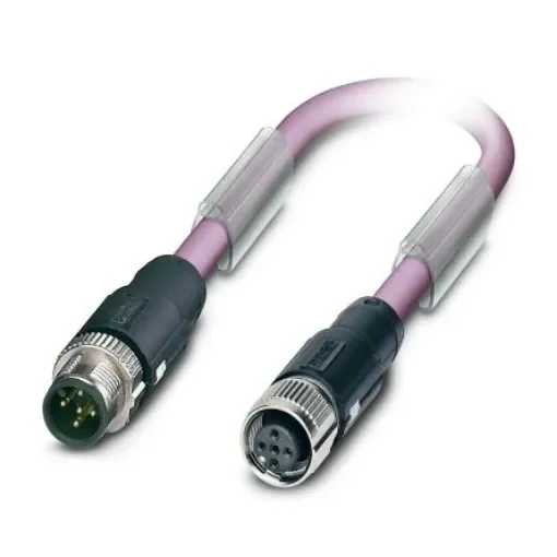 Phoenix Contact Straight Male 2 way M12 to Straight Female 2 way M12 Sensor Actuator Cable, 300mm - 1518106 product image