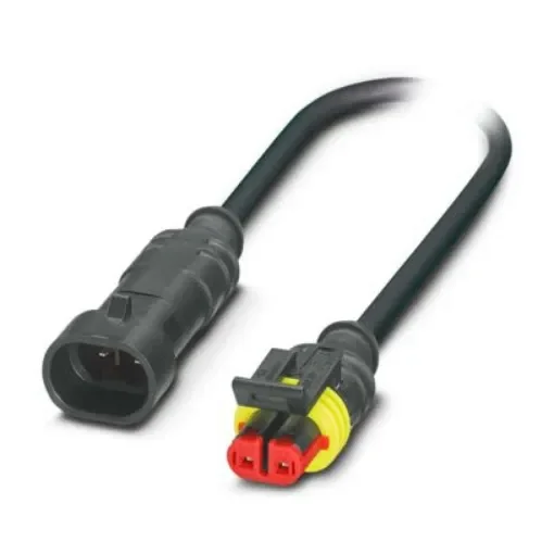 Phoenix Contact Straight Male 2 way Type A Plug to Straight Female 2 way Sensor Actuator Cable, 300mm - 1410757 product image