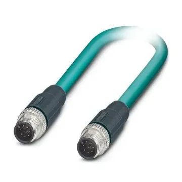 Phoenix ContactVS-M12MS-M12MS-94C-LI/2, 2m Cat5, Blue M12 to Male M12 Male, Shielded Shielded, Terminated Polyurethane - 1413722 product image