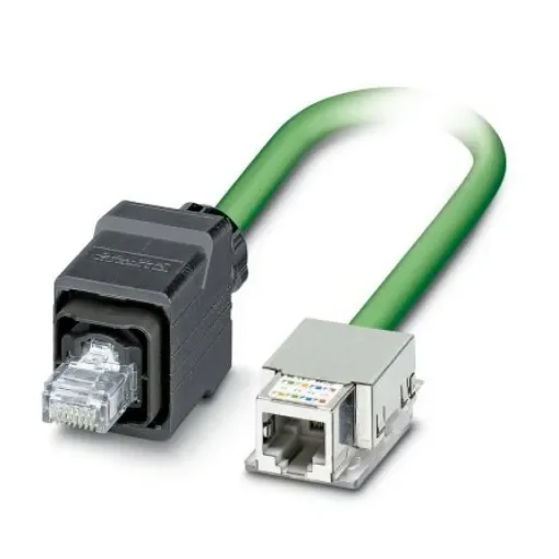 Phoenix ContactVS, 2m Cat5e, Green RJ45 to Female RJ45 Male, Shielded Shielded, Terminated PVC Sheath - 1416179 product image