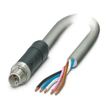 Phoenix Contact 0-510 FE, SAC-5P-M12MSL/10, PVC, 10m 5 Core, Grey Polyvinyl Chloride PVC Power Cable +80°C - 1424612 product image