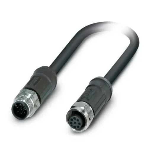 Phoenix Contact Straight Male 8 way M12 to Straight Female 8 way M12 Actuator/Sensor Cable, 10m - 1408153 product image