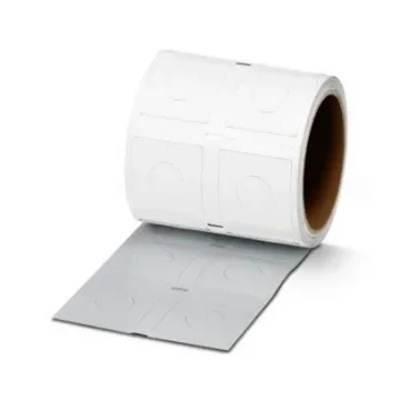 Phoenix Contact EML-RS Adhesive Cable Label, Silver, Pre-printed "Unmarked", for Rotary Switches, 0803187 product image
