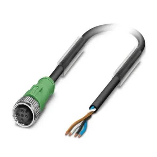 Phoenix Contact Straight Free Ends to Straight Female 4 way M12 Sensor Actuator Cable, 25m - 1217553 product image