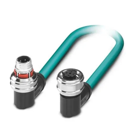 Phoenix ContactNBC, 300mm Cat5, Light Blue M12 to Male M12 Female, Shielded Shielded, Terminated Polyurethane Sheath - 1224273 product image