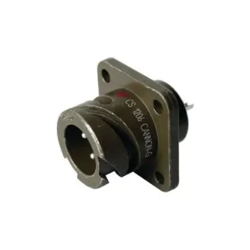 ITT Cannon, CA3102E10SL-3PB, Copper Alloy 3 Way Box Mount ConnectorBlack, Pin Contacts,Shell Size 10, Bayonet product image