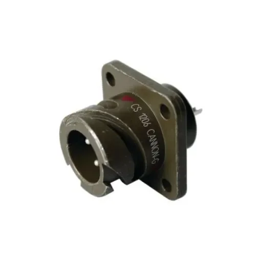 ITT Cannon, CA3102E10SL-3PB, Copper Alloy 3 Way Box Mount ConnectorBlack, Pin Contacts,Shell Size 10, Bayonet product image