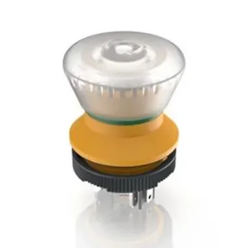RAFI LUMOTAST 22 Series Latching Illuminated Emergency Stop Push Button, PCB, 22.3mm Cutout, DPST, IP65 - 1.15.105.112/0000 product image