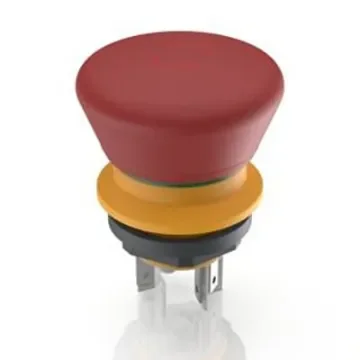 RAFI LUMOTAST 16 Series Latching Emergency Stop Push Button, PCB, 16.2mm Cutout, 2NC+ 1NO, IP65, IP67 - 1.15.213.013/0000 product image