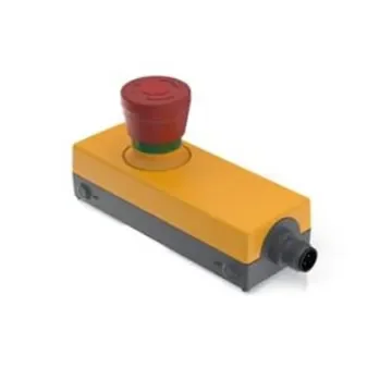 RAFI E-BOX M12 Series Latching Emergency Stop Push Button, Screw Mount, 40mm Cutout, DPST, IP65 - 1.22.176.000/0000 product image