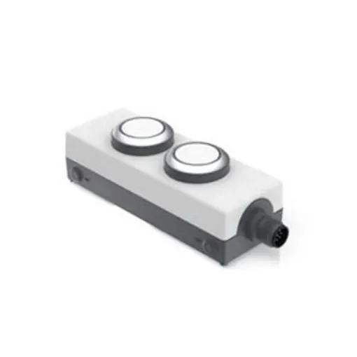 RAFI E-BOX M12 Series Illuminated Emergency Stop Push Button, Screw Mount, DPST, IP65 - 1.22.392.392/2200 product image