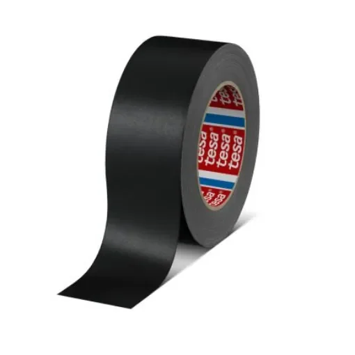 Tesa 04651-00014-00 Cloth Tape, 25m x 50mm, Black, Acrylic Coated Finish product image