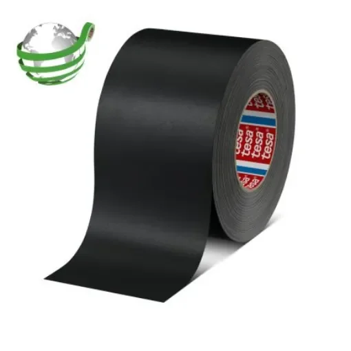 Tesa 04651-00682-00 Cloth Tape, 50m x 100mm, Black, Acrylic Coated Finish product image