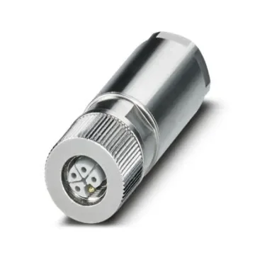 Phoenix Contact, SACC-M12FSL-4FECT-CL SH IP65 Silver Cable Mount 5P Power Connector Socket, Rated At 16A, 63 V dc - 1080233 product image