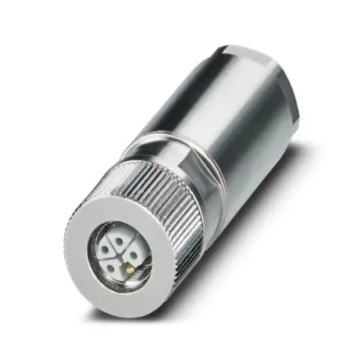 Phoenix Contact, SACC-M12FSL-4FECT-CL SH IP65 Silver Cable Mount 5P Power Connector Socket, Rated At 16A, 63 V dc - 1080233 product image