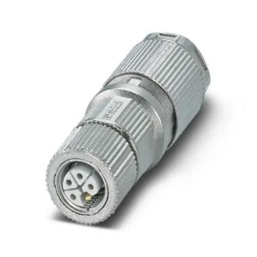 Phoenix Contact, SACC-M12FSL-4FECT-CL SH IP65 Grey Cable Mount 5P Power Connector Socket, Rated At 16A, 63 V dc - 1027478 product image