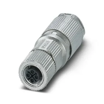 Phoenix Contact, SACC-M12FSS-3PECT-CM SH IP65 Grey Cable Mount 4P Power Connector Socket, Rated At 12A, 690 V ac - 1027469 product image