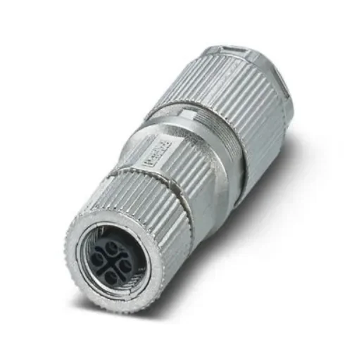 Phoenix Contact, SACC-M12FSS-3PECT-CM SH IP65 Grey Cable Mount 4P Power Connector Socket, Rated At 12A, 690 V ac - 1027469 product image