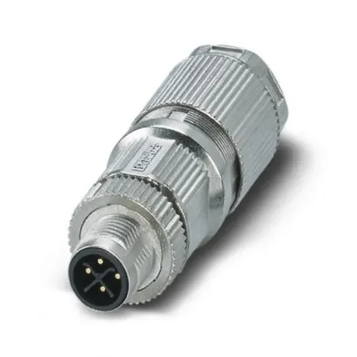 Phoenix Contact, SACC-M12MSS-3PECT-CM SH IP65 Grey Cable Mount 4P Power Connector Plug, Rated At 12A, 690 V ac - 1027467 product image